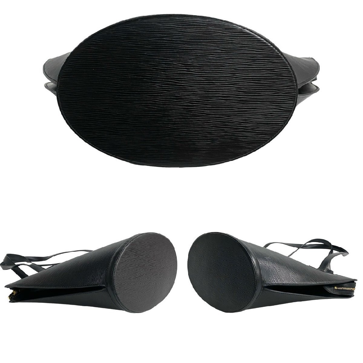 極 美品 LOUIS VUITTON ルイヴィトン サンジャック ショッピング エピ レザー 本革 トートバッグ セミ ショルダーバッグ ノワール 473-8_画像7