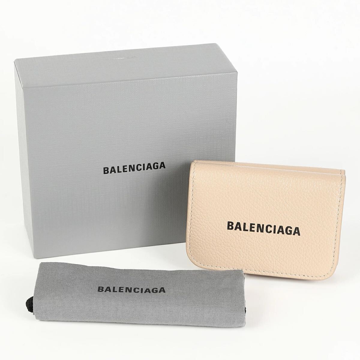 ★BALENCIAGA★ Tri-fold wallet light gray 5938131IZI31460 59 Balenciaga Trifold Wallet 593813 1IZI3 9560 CASH BALENCIAGA