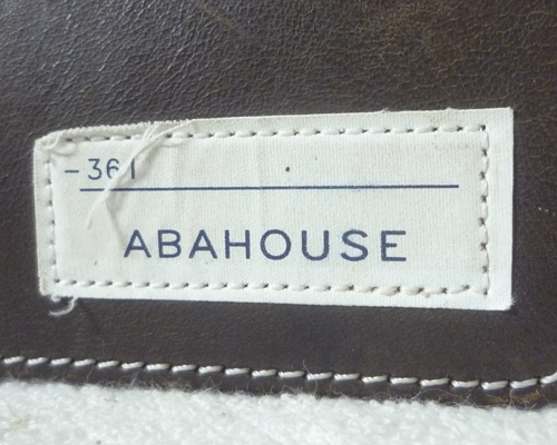 希少　廃盤品　アバハウス　ABAHHOUSE　レザー　ゴム素材　カーキ系　二つ折り　財布　ウォレット　レディース