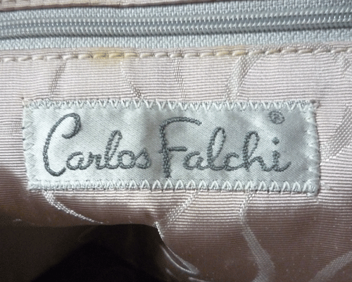 カルロスファルチ CarlosFalch パイソン レザー 本革 ベージュ系 ホワイト系 斜め掛け ショルダーバッグ レディース_画像5