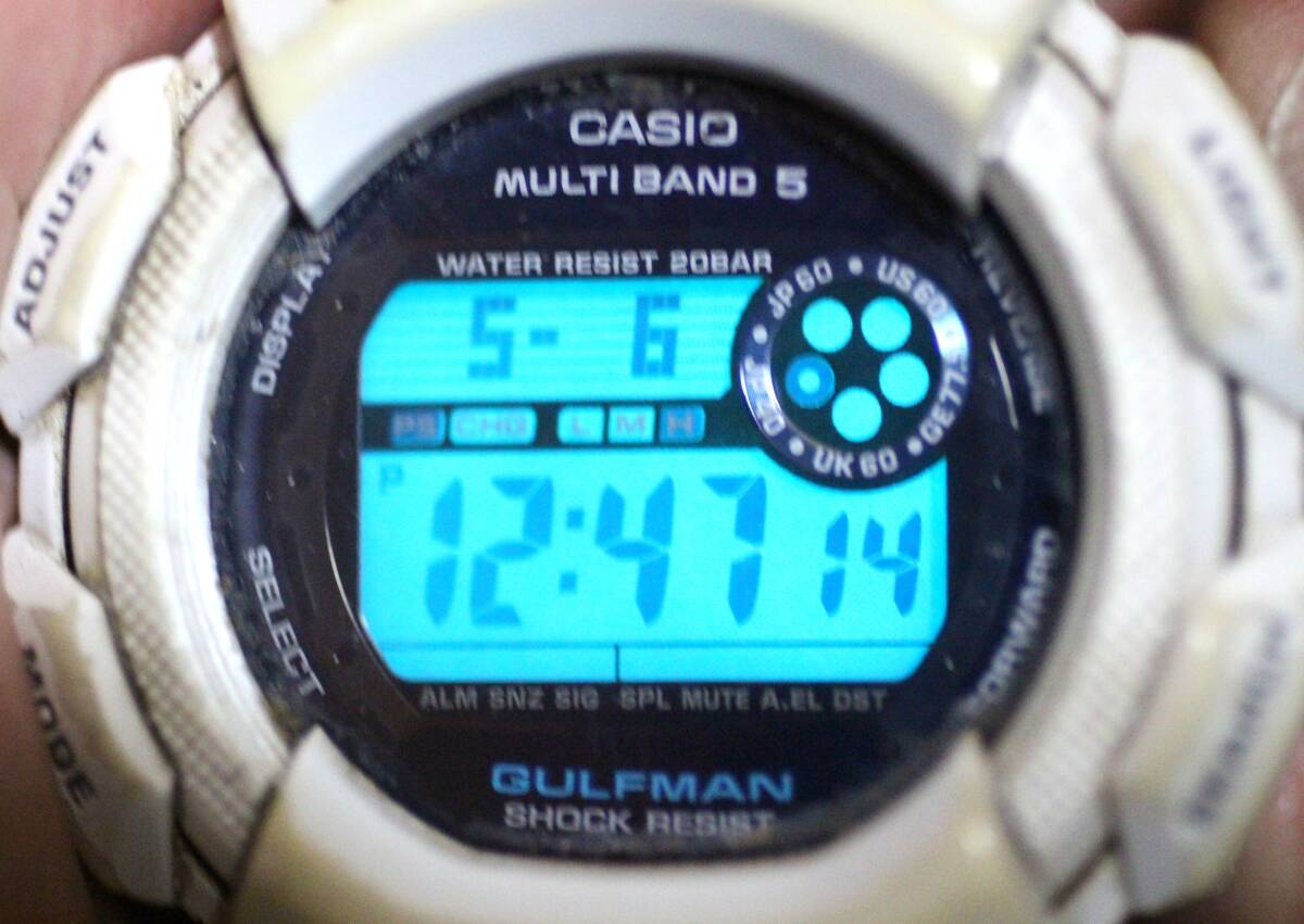 【CASIO】G-SHOCK GULFMAN GW-9100P TOUGH SOLAR MULTI BAND 5 20BAR TITANIUM BACK中古品時(shí)計(jì) 25.5.10