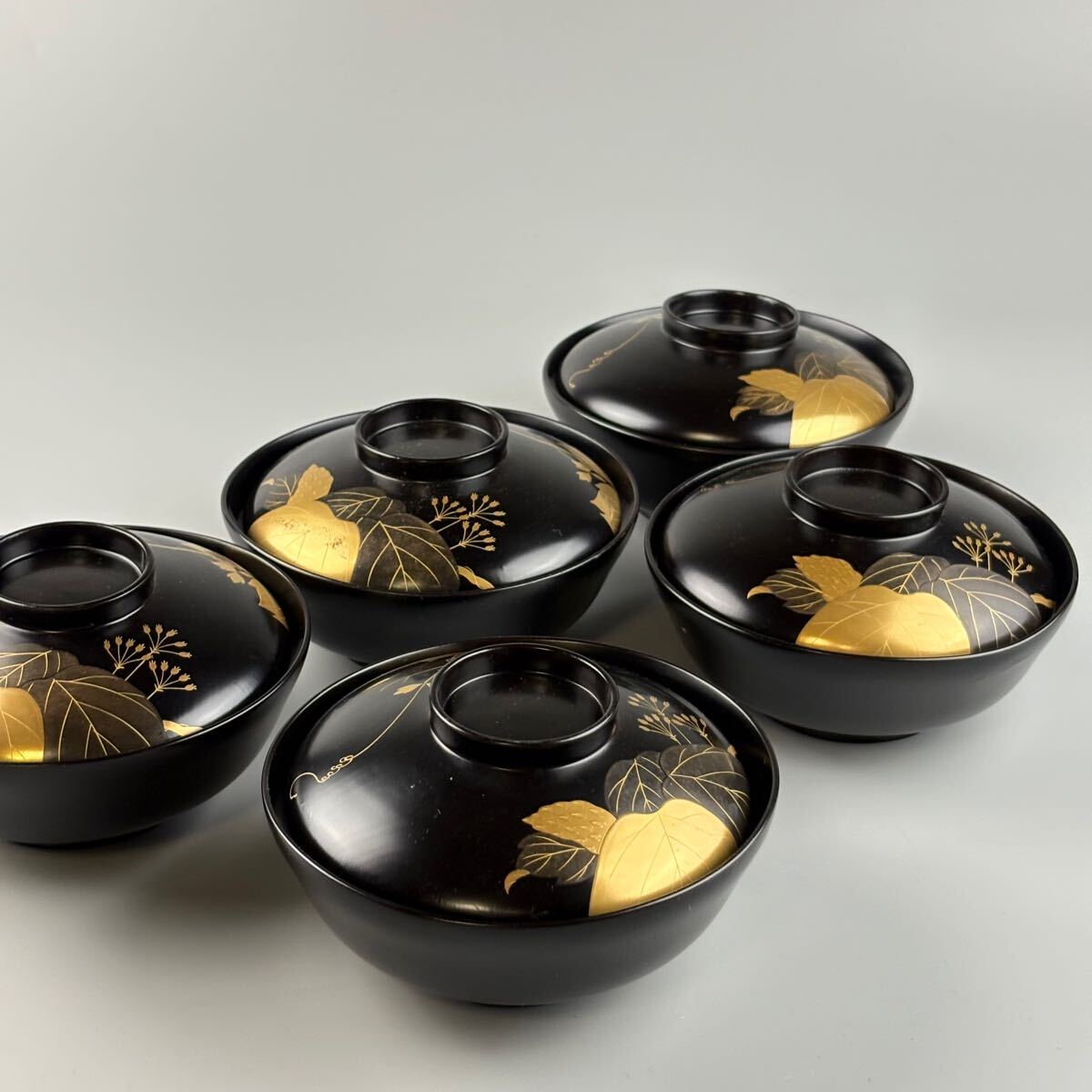 蒔絵 金蒔絵 吸物椀 蓋物 漆器 漆涂 當(dāng)時物 黒漆 煮物碗 茶懐石 細密 検 茶碗 煎茶道具 輪島涂 茶道具 蒔絵 