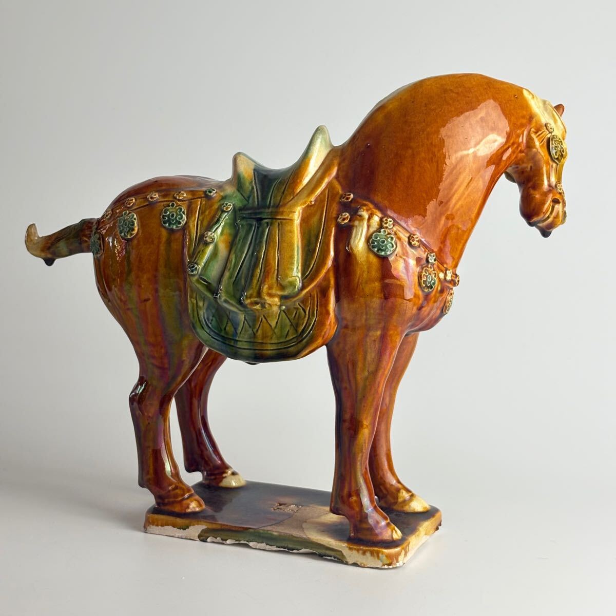 中国美術 唐三彩 馬俑 馬 置物 中国古玩 古美術品 骨董品 置物
