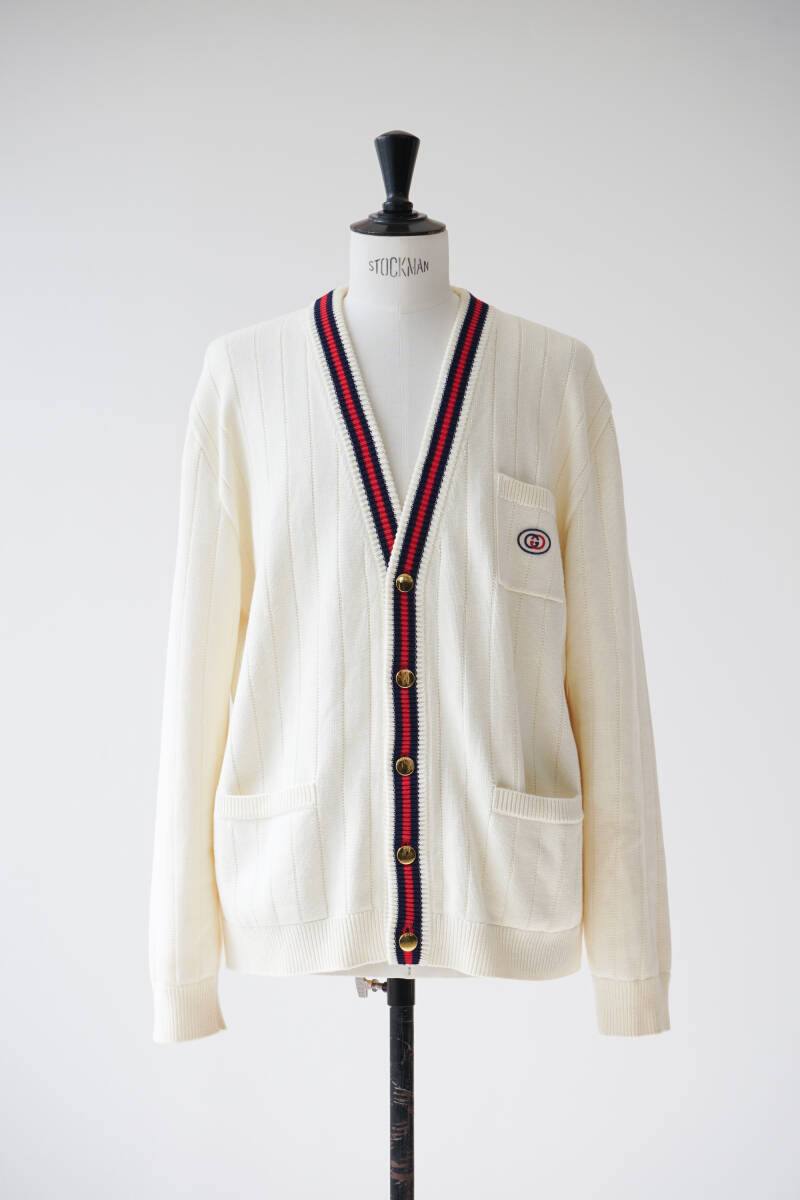 GUCCI グッチ GGロゴ 金ボタン ニット カーディガン size M 0517534