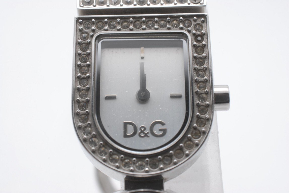 箱入り 石付き ドルチェアンドガッパーナ シルバー レディース クォーツ 腕時(shí)計(jì) Ｄ＆Ｇ