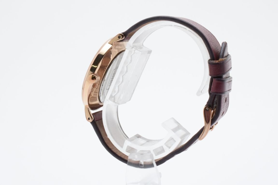 石付き コーチ CA.120.7.34.1786 ペリー ラウンド ボルドー クォーツ レディース 腕時計 COACH