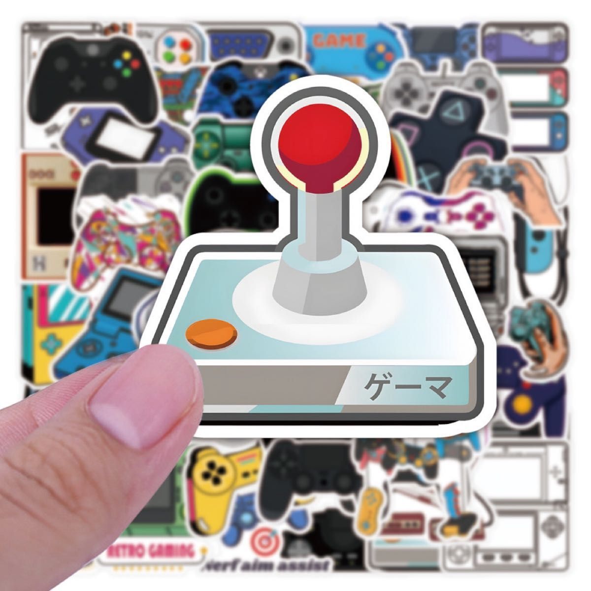 【ラスト1點】N1 ゲームステッカー 50枚 ステッカー switch ゲーム コントローラー ファミコン プレゼント コラージュ