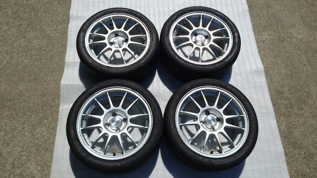 當(dāng)時(shí)物 OZ RACING SUPERLEGGERA 16インチ 7J インセット＋37 PCD100 4穴 4本SET PIRELLI P ZERO 215/40ZR16 86W 4本SET 57パイ中古品 