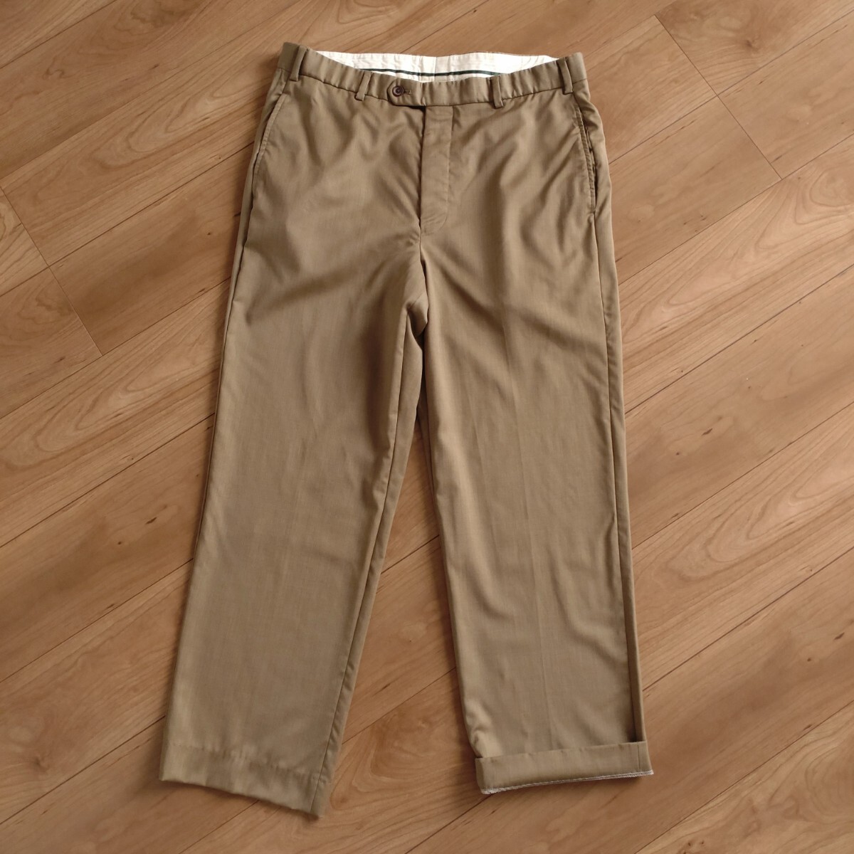 Brooks Brothers スラックスパンツ/ノータック/古著/実寸W34L28【L4697】