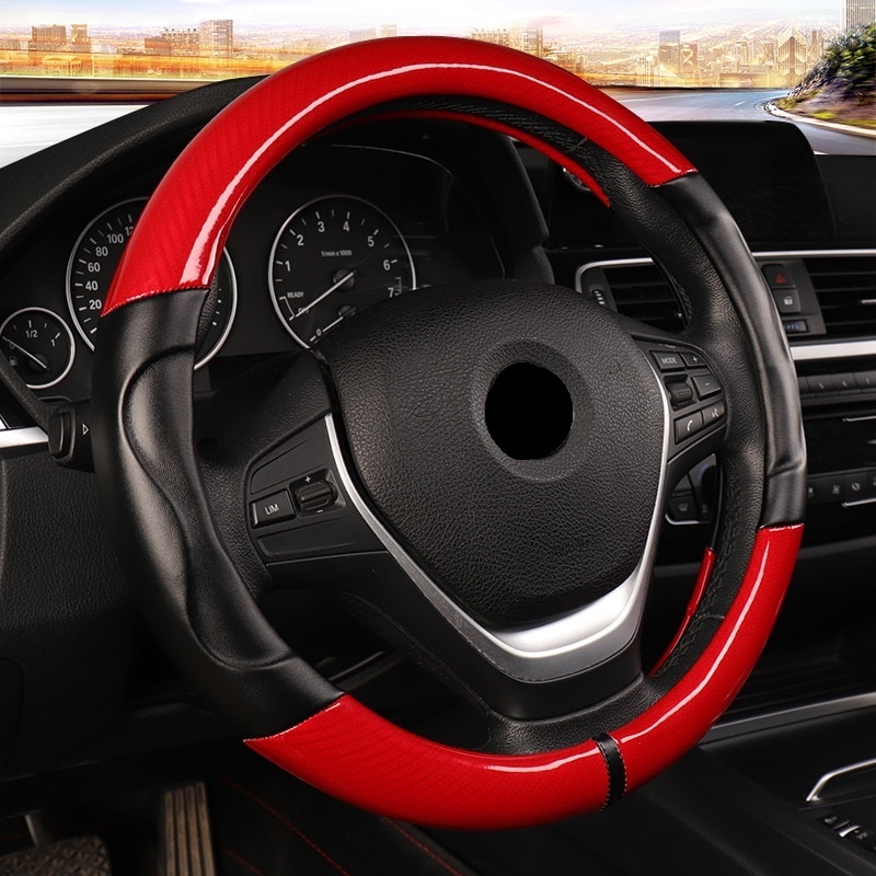 ダイハツ ムーヴ LA150S LA160S ハンドルカバー ステアリングカバー 車 エナメルレザー 高品質(zhì) 滑り防止 選べる4色 DMJ
