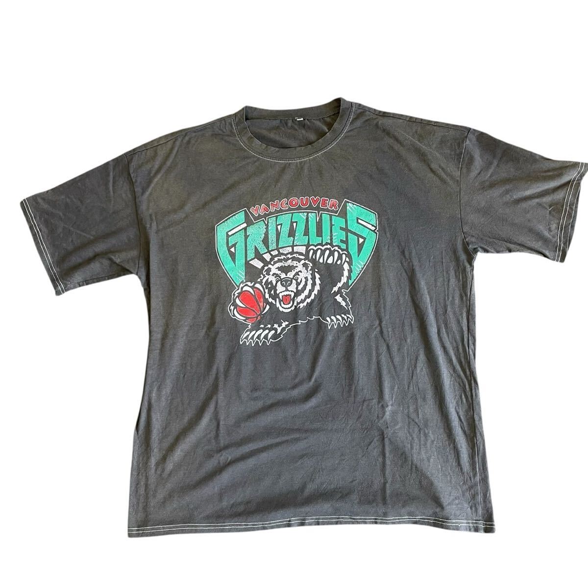 サイズ2XL プリント Tシャツ ＮＢＡバスケチームグリズリーズ　ビッグサイズ　半袖　メンズ