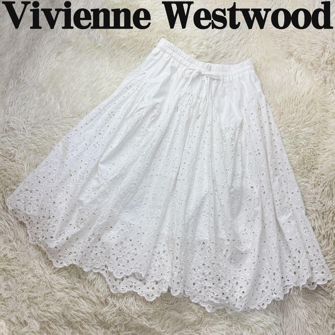 極美品♡2024SS♡ヴィヴィアンウエストウッド レース フレア スカート 極美品 2024SS Vivienne Westwood ヴィヴィアンウエストウッド