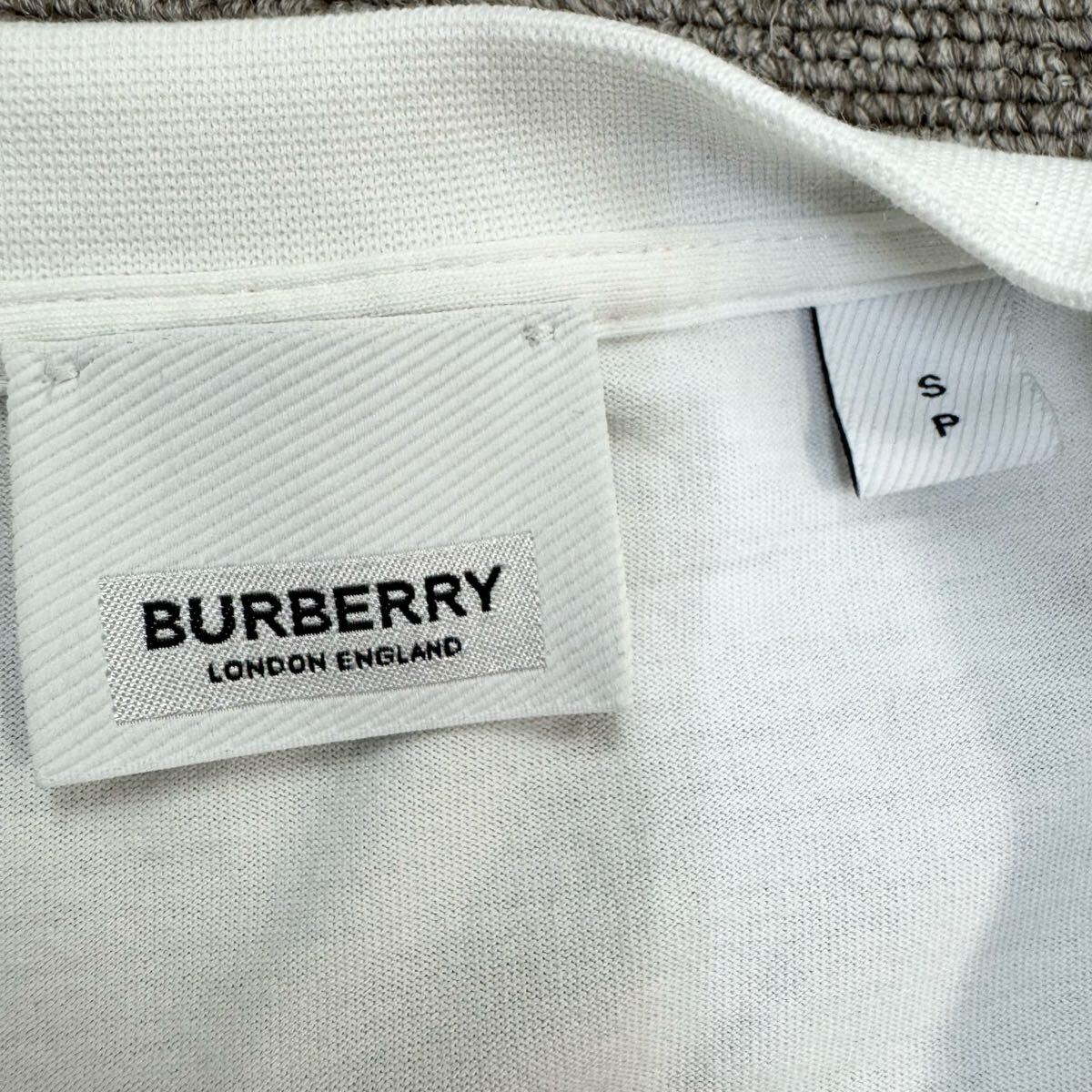 7『美品?現(xiàn)行タグ』 BURBERRY バーバリー レディース 半袖 Tシャツ トップス カットソー ビッグロゴ プリント ホワイト Sサイズ