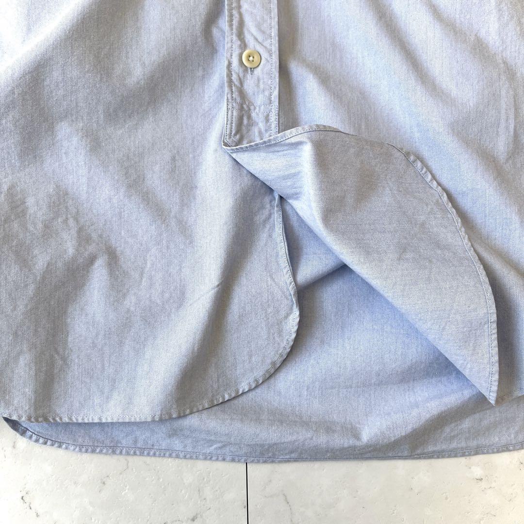 MHL. - MHL. メンズSサイズ バンドカラー コットン オックスフォード シャツ 水色 MHL. メンズSサイズ バンドカラー コットン オックスフォード