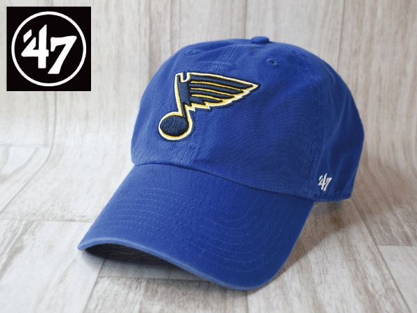 1円スタート!【未使用品】(フリーサイズ) 47 BRAND NHL St. LOUIS BLUES セントルイス ブルース キャップ 帽子 USモデル J716