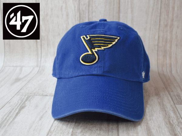 1円スタート!【未使用品】(フリーサイズ) 47 BRAND NHL St. LOUIS BLUES セントルイス ブルース キャップ 帽子 USモデル J716