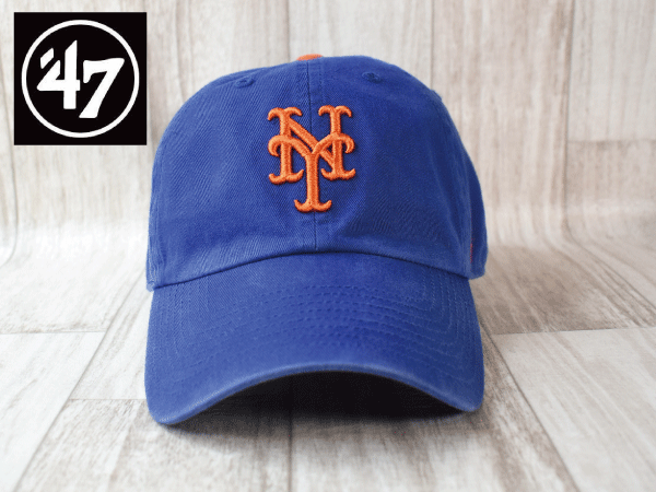 1円スタート!【未使用品】(フリーサイズ) 47 BRAND MLB NEW YORK METS ニューヨーク メッツ キャップ 帽子 USモデル J200
