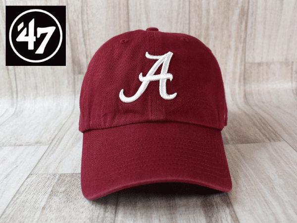 1円スタート!【未使用品】(フリーサイズ) 47 BRAND USカレッジ ALABAMA CRIMSONTIDE アラバマ クリムゾンタイド キャップ 帽子 J742
