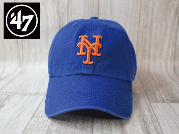 1円スタート!【未使用品】(フリーサイズ) 47 BRAND MLB NEW YORK METS ニューヨーク メッツ キャップ 帽子 USモデル J884