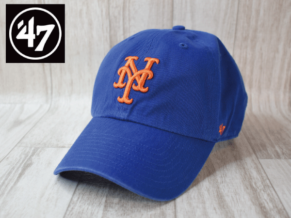 1円スタート!【未使用品】(フリーサイズ) 47 BRAND MLB NEW YORK METS ニューヨーク メッツ キャップ 帽子 USモデル J884