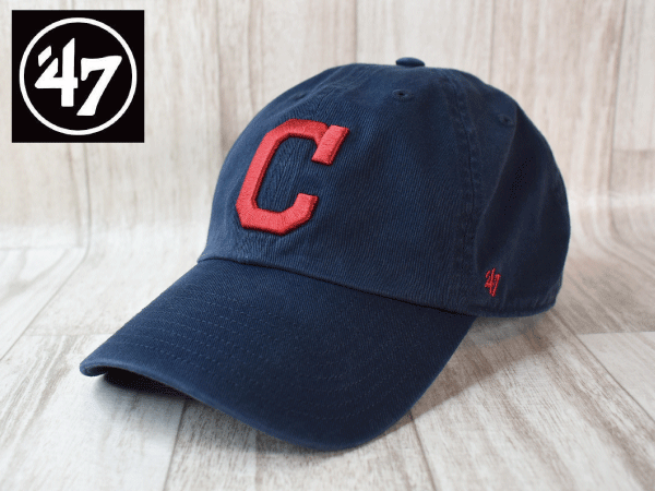 1円スタート!【未使用品】(フリーサイズ) 47 BRAND MLB CLEVELAND INDIANS クリーブランド インディアンズ キャップ 帽子 USモデル J167