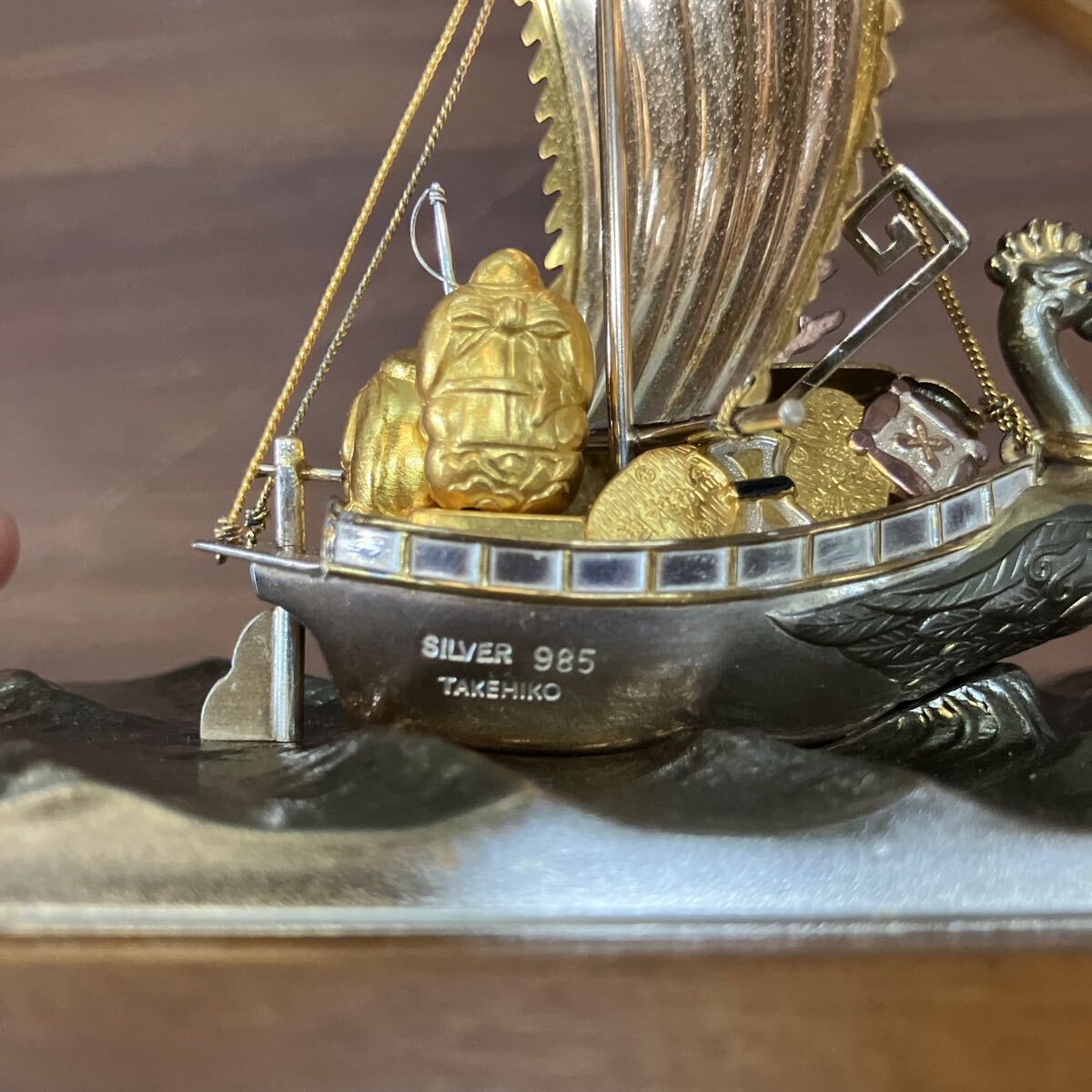 帆船 銀細工 関武比古 銀製 TAKEHIKO 985 SILVER 帆船 銀細工 関