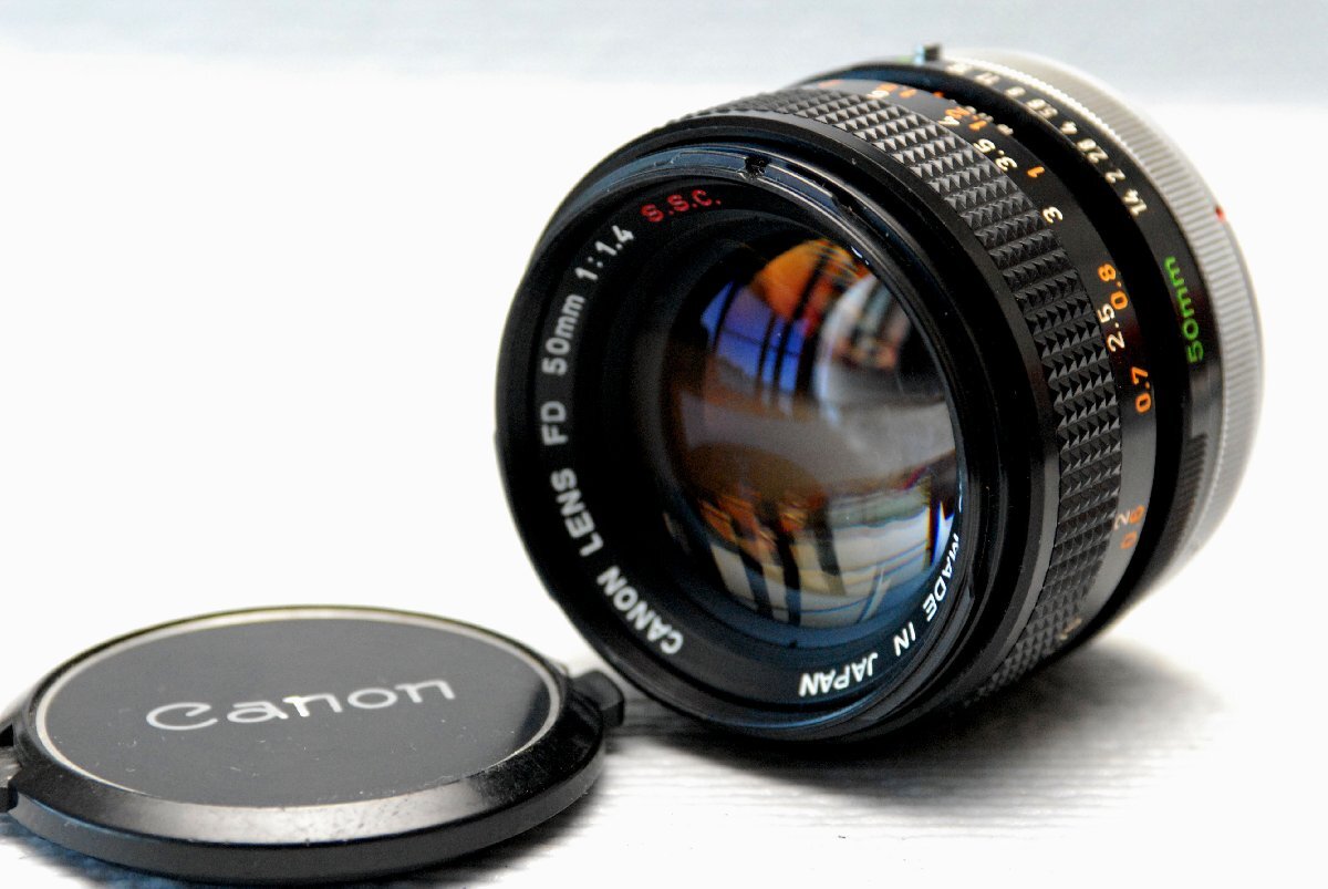 Canon キャノン 純正 FD 50mm 高級単焦點レンズ 1:1.4 S.S.C. 希少な作動品