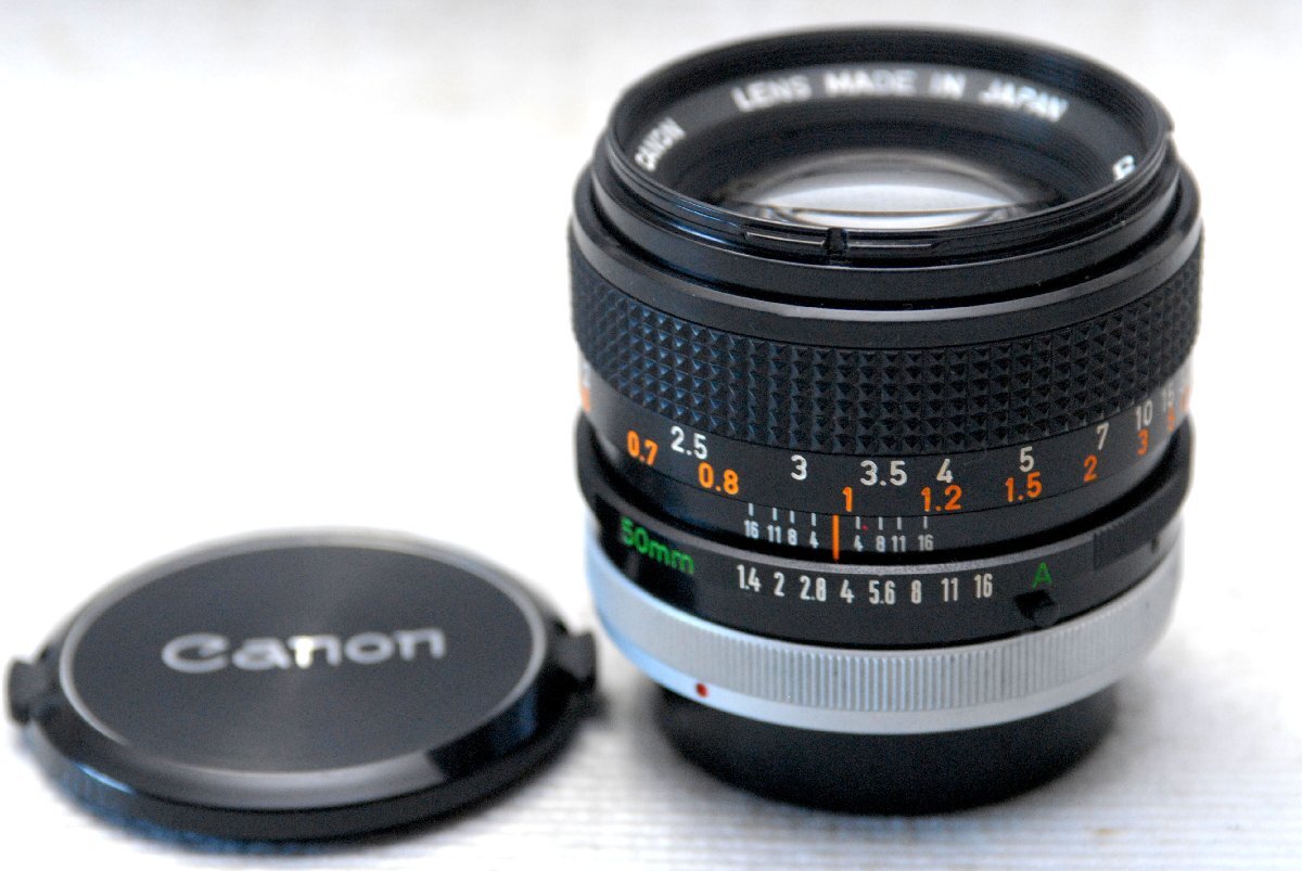 （綺麗）Canon キャノン 純正 FD 50mm 高級(jí)単焦點(diǎn)レンズ 1:1.4 S.S.C. 希少な作動(dòng)品