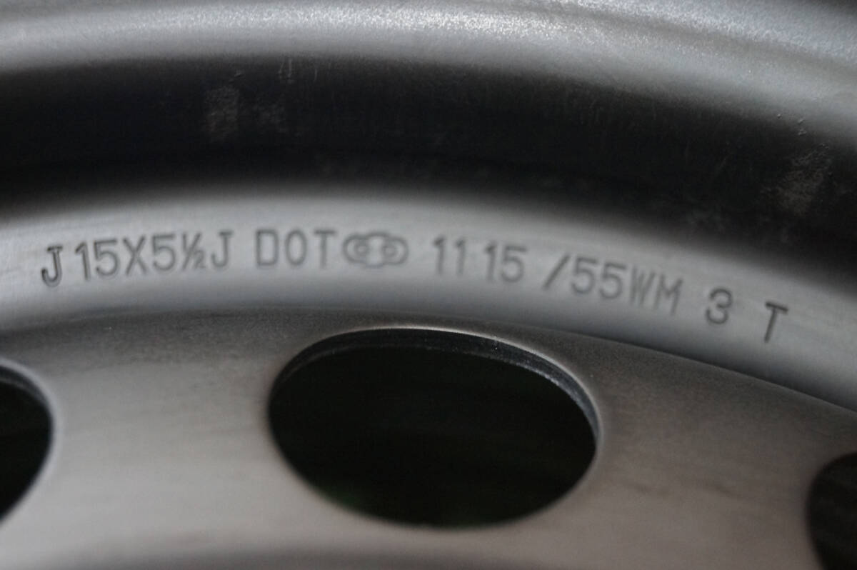 良品★スチール 5.5J+40 4H100★80~90%山★Goodyear 195/65R15 フィールダー プロボックス 等に