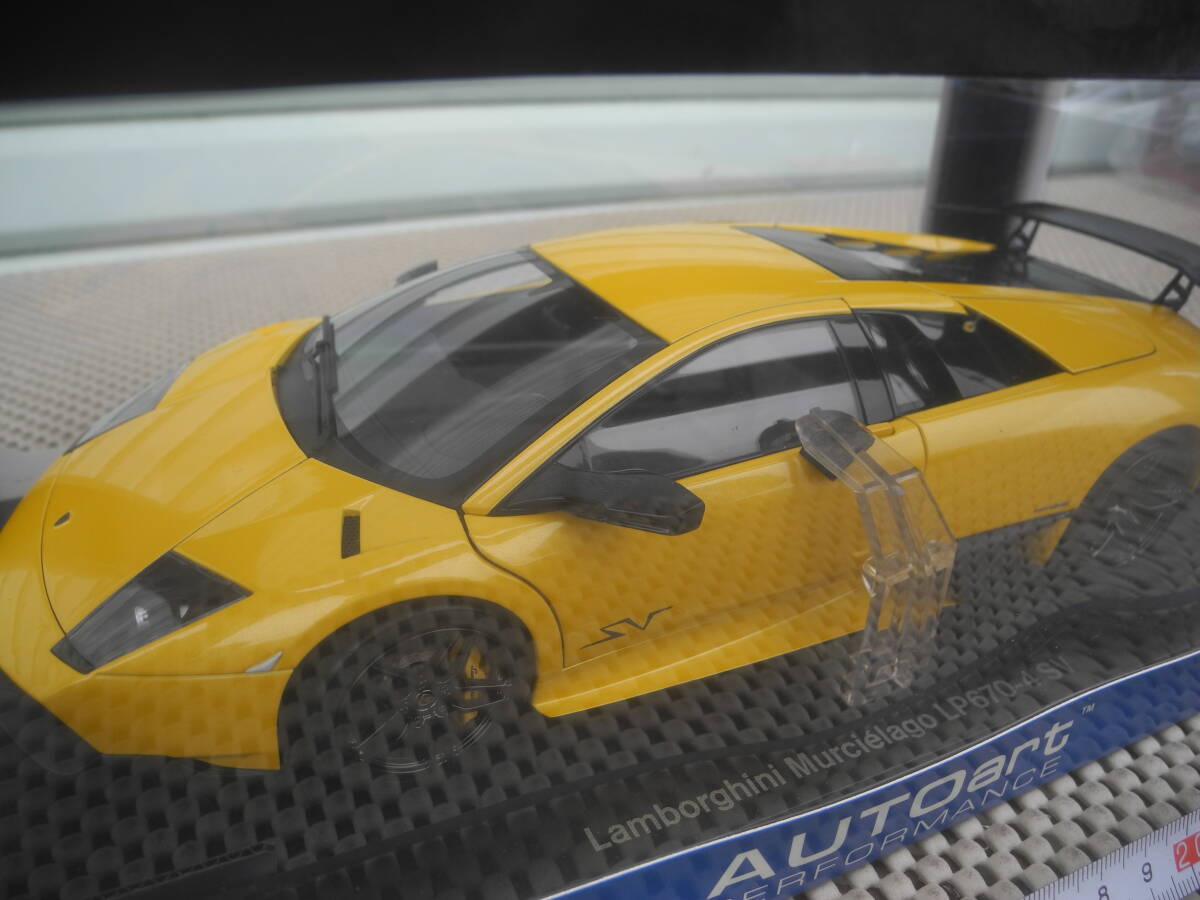 [ новый товар нераспечатанный ]1/18 Lamborghini Murcielago LP670-4 SV GIALLO ORION Autoart 74616 Lamborghini Murcielago super ve low che 