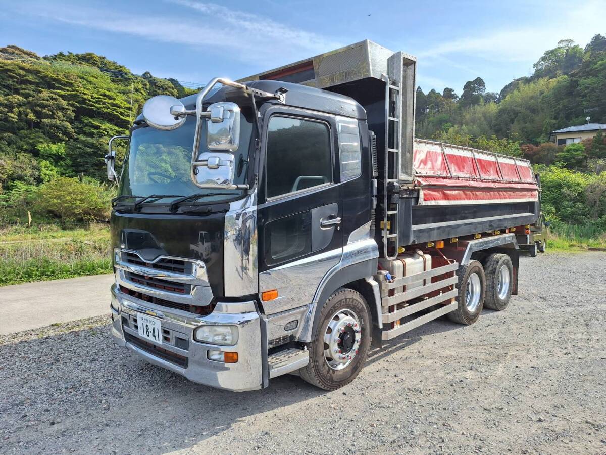 ニッサン　ディーゼル　クオン　ダンプ　エンジンリビルト　載せ替え后53866キロ　メッキ多數(shù)　