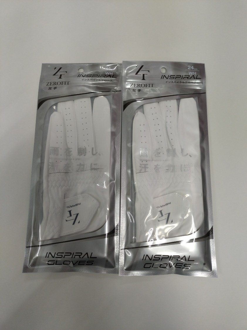 【最新モデル】★未使用★INSPIRAL（インスパイラル）★ZEROFIT（ゼロフィット）★グローブ★左手用★ホワイト★25㎝★2枚セット★