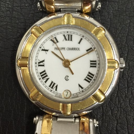 フィリップシャリオール ケルティック デイト クォーツ 腕時計 AC3210 72.8.349 レディース 未稼働品 付屬品あり