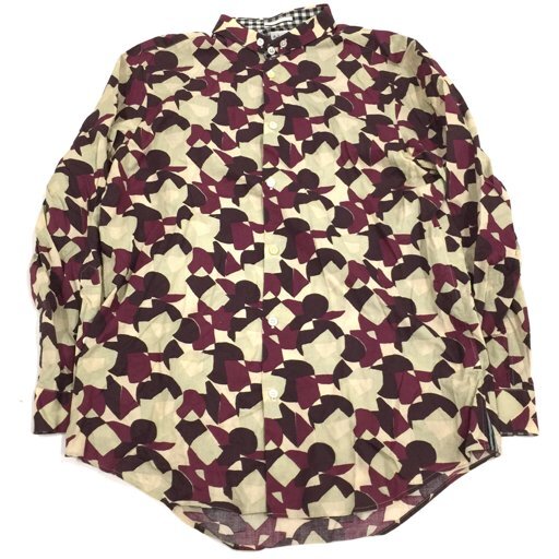 ポールスミス サイズ L 長袖 総柄 シャツ コットン100％ メンズ パープル×ベージュ系 日本制 トップス Paul Smith
