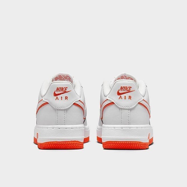 NIKE AIR FORCE 1 (GS) DV7762-101 エア フォース 白×橙 24.0cm