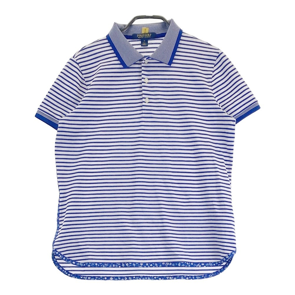 POLOGOLF ラルフローレン ポロゴルフ 半袖ポロシャツ ボーダー ブルー系 M [240101279982] ゴルフウェア レディース