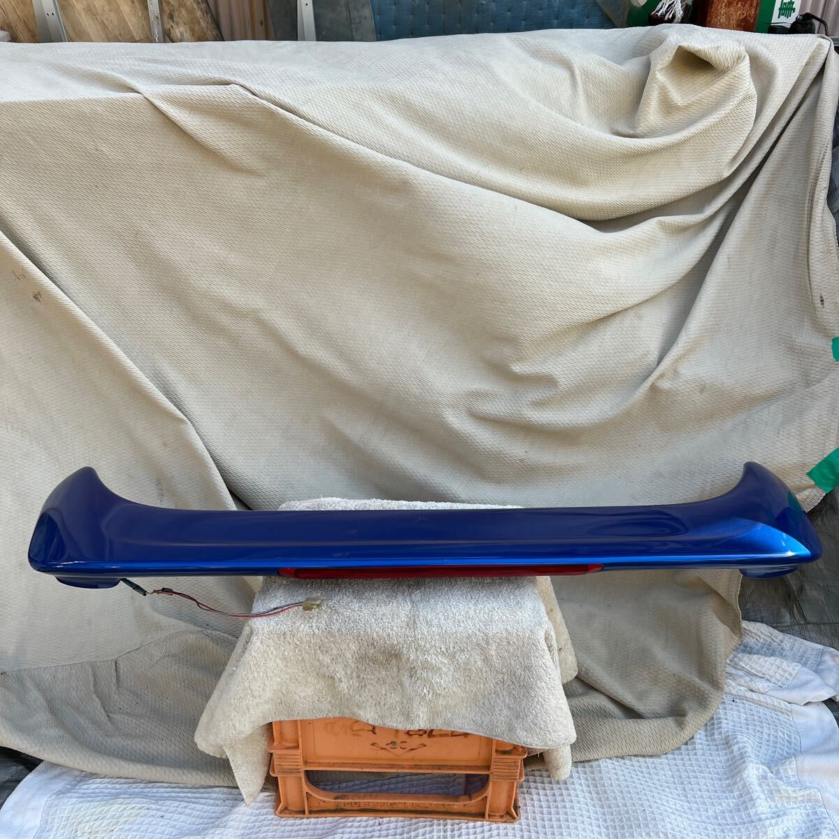 【東京都】インプレッサ GC8 リアウイング リアスポイラー ブルー 純正 おまけ