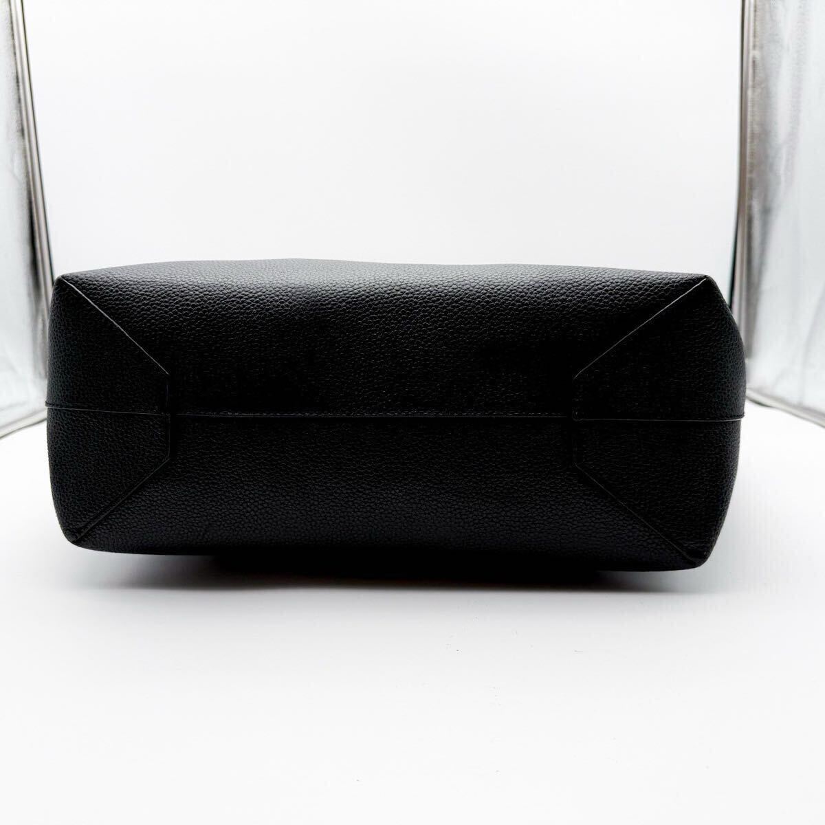 1円?【極美品】ユナイテッドアローズ 別注 YUKINO メンズ トートバッグ 肩掛け 大容量 A4収納 ビジネスバッグ レザー 本革 ブラック 黒