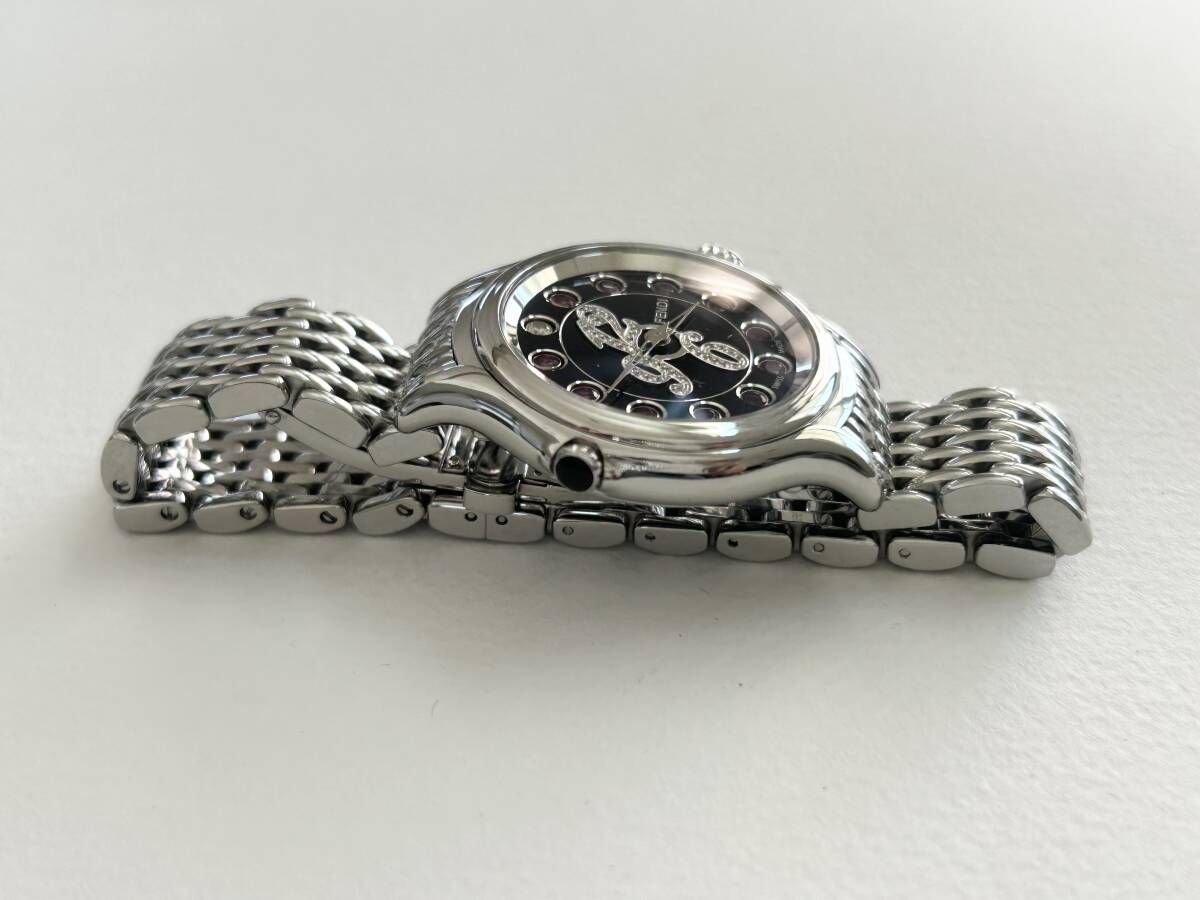 20) 美品 フェンディ クレイジーカラット 10500L ダイヤモンド 黒文字盤 婦人用