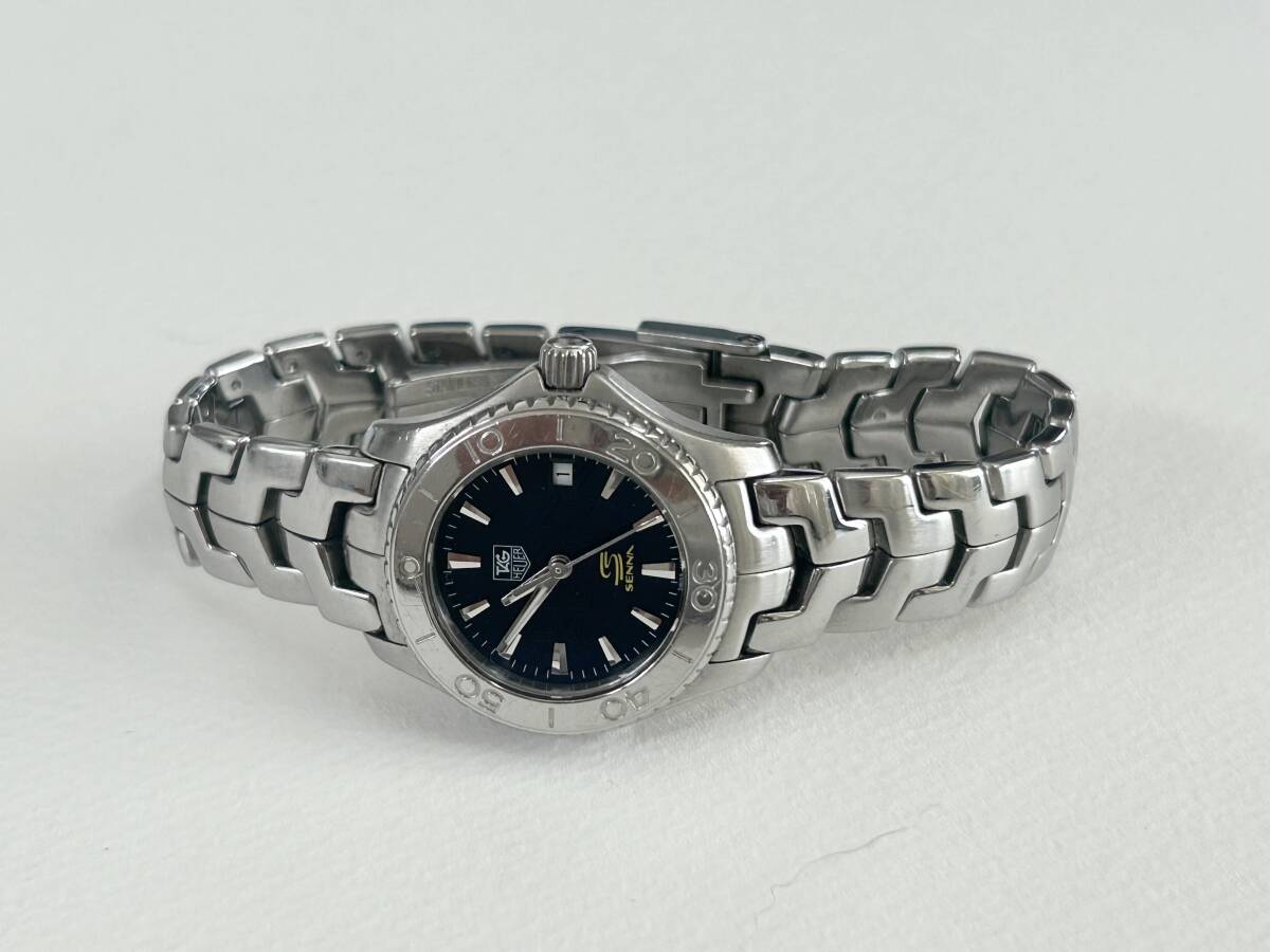 5) タグホイヤー リンク 黒文字盤(pán) 婦人用 WJ131B アイルトンセナ