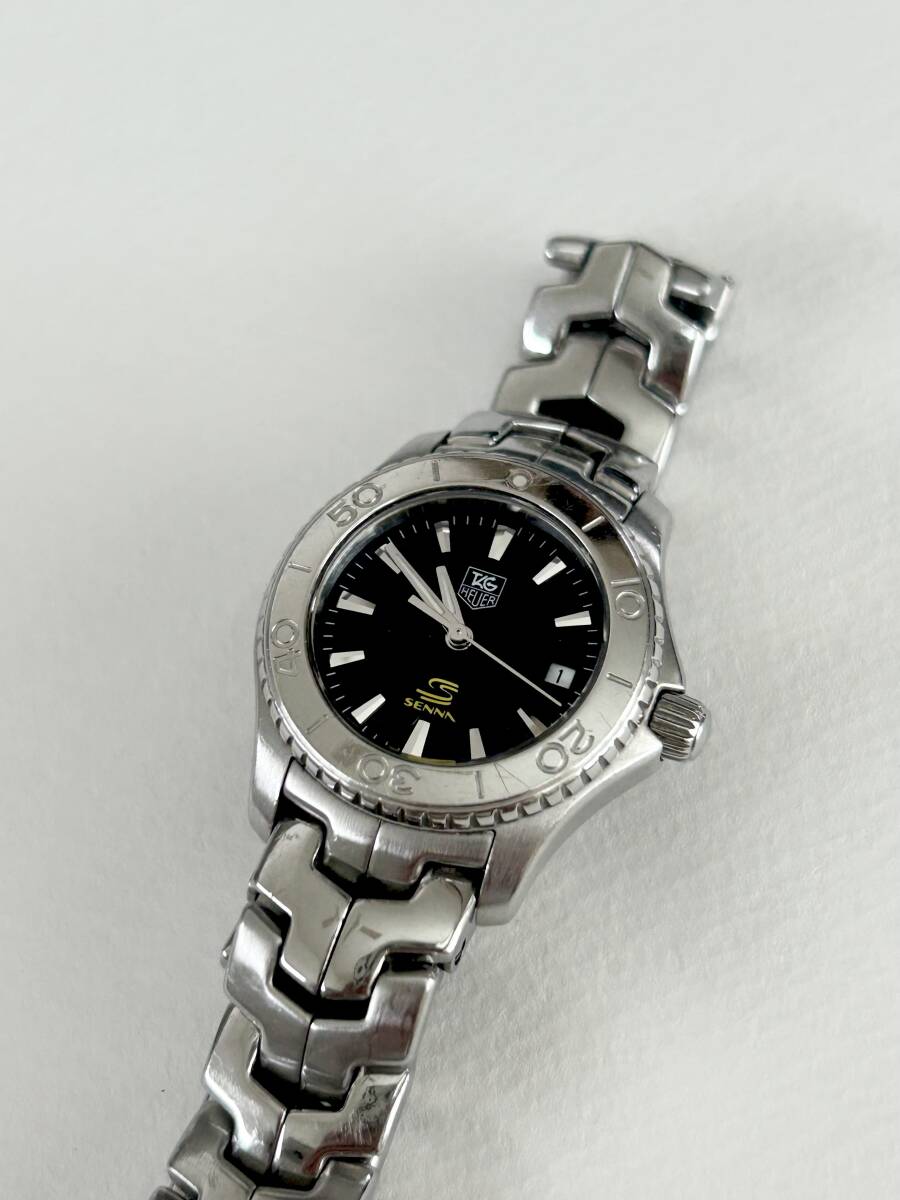 5) タグホイヤー リンク 黒文字盤(pán) 婦人用 WJ131B アイルトンセナ