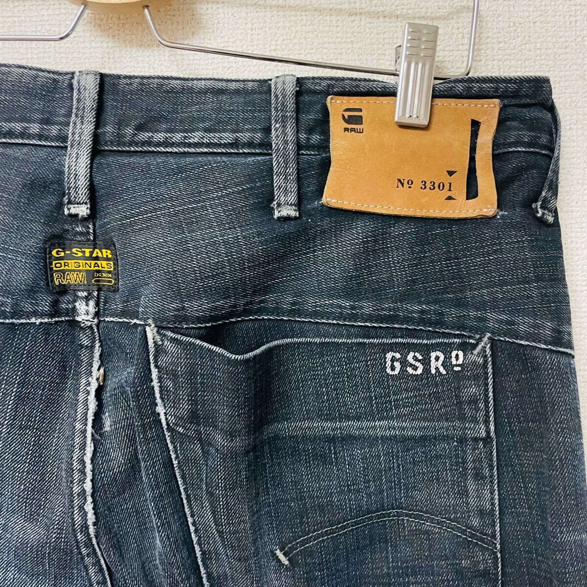 G-STARRAW ジースターロウ　デニムパンツ　ジーンズ　古著　ブラック　メンズ　L相當