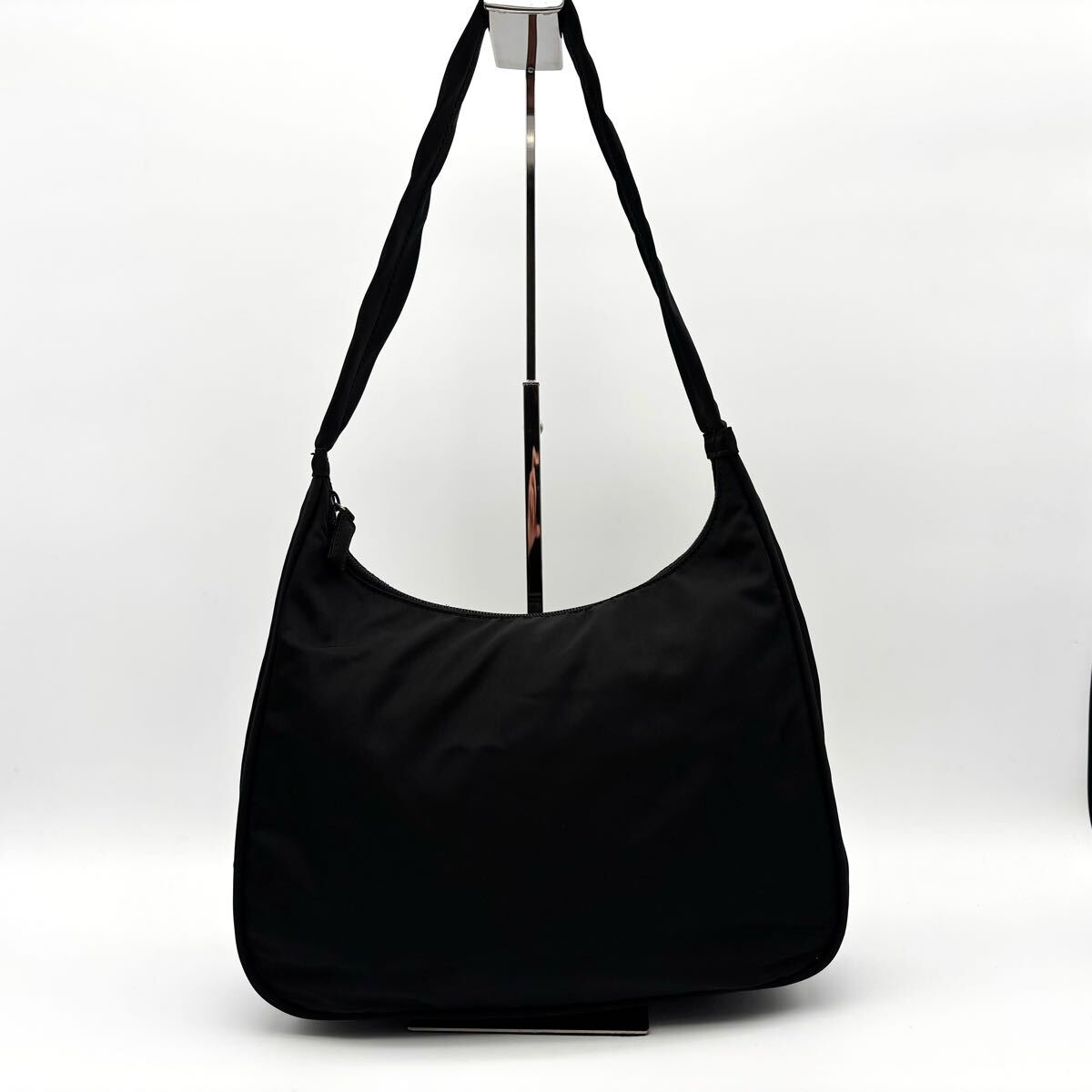 1円【最高峰】 PRADA プラダ ワンショルダーバック 三角ロゴプレート ポコノ テーストナイロン ブラック 肩掛け Y2K 90s アーカイブ