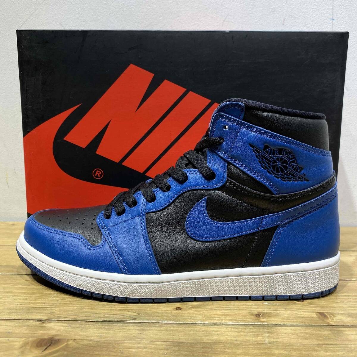 NIKE 2022 AIR JORDAN 1 RETRO HIGH OG DARK MARINA BLUE 27.5cm 555088-404 ナイキ エアジョーダン1 レトロ ハイ ダークマリーナブルー_画像1