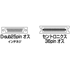 プリンタケーブル SANWA SUPPLY KP-DV5 プリンタケーブル 5m D-sub25pinオス セントロニクス36pi