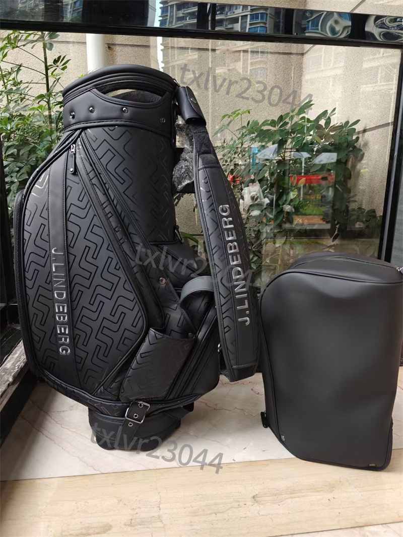 ★ Golf Bag ジェイ?リンドバー J. LINDEBERG　9.5型 5KG キャディバッグ　スタンドバッグ　,black●TV052