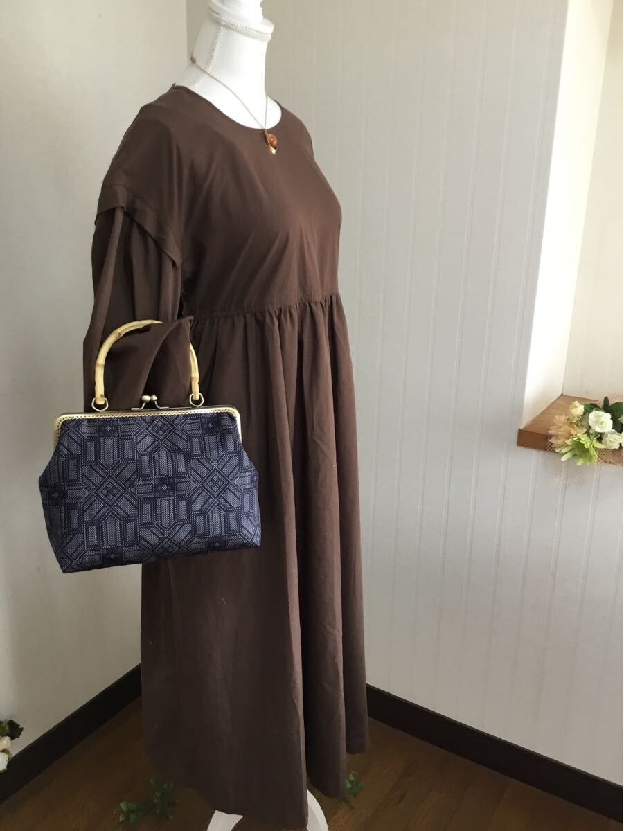 花ぷらら・オリジナル・大島紬・ハンドメイド・リメイク・カバン・がま口バック 花ぷらら・オリジナル・大島紬・ハンドメイド・リメイク・カバン