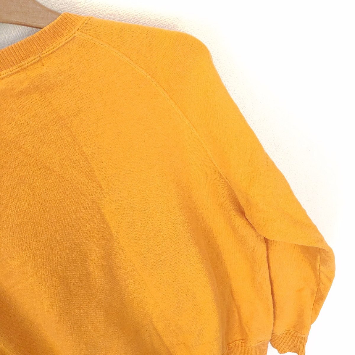 (^w^)b Jantzen ジャンセン 80s 90s ビンテージ 長袖 丸胴 丸首 スウェット プルオーバー トレーナー トップス 着回し オレンジ L O12791DD_画像7