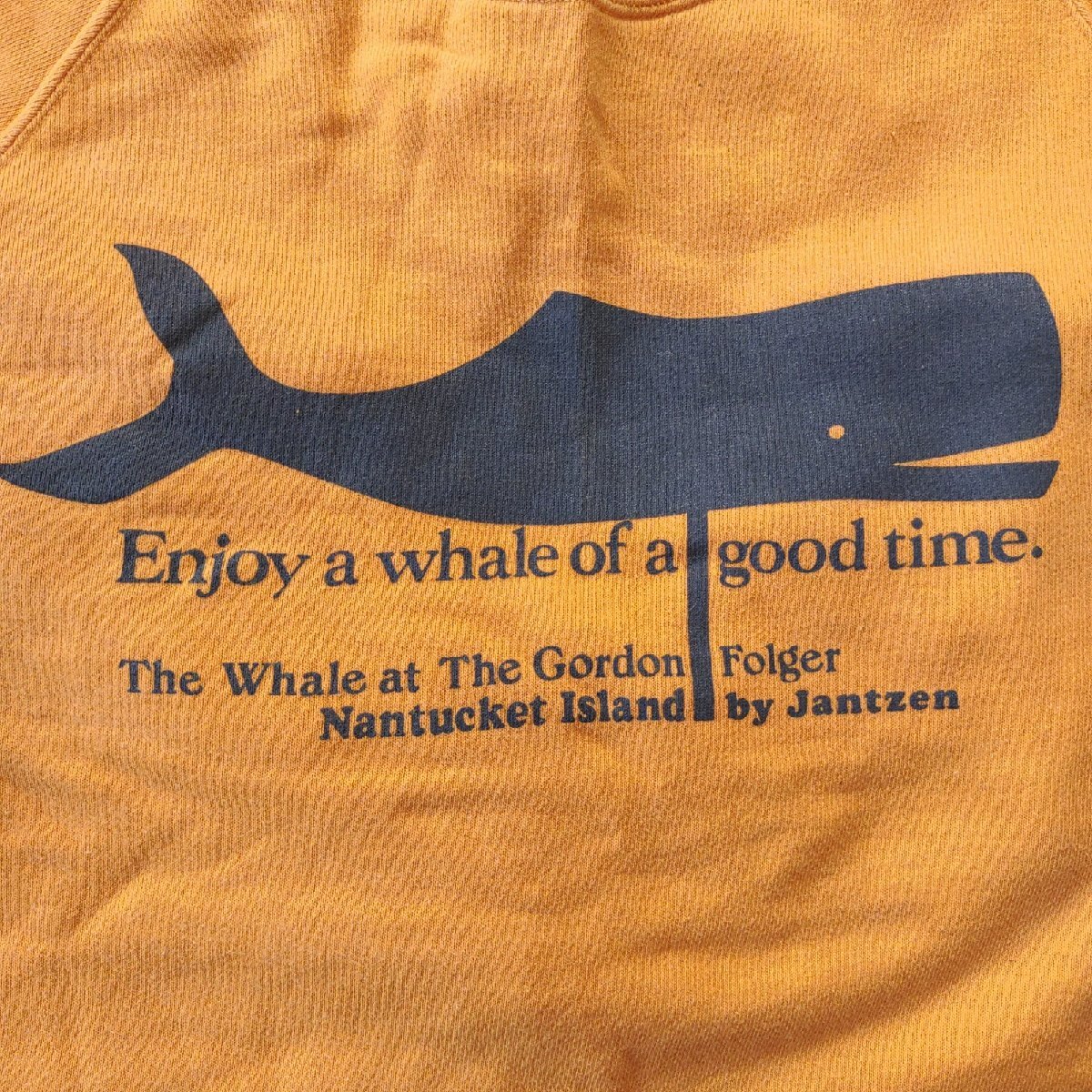 (^w^)b Jantzen ジャンセン 80s 90s ビンテージ 長袖 丸胴 丸首 スウェット プルオーバー トレーナー トップス 着回し オレンジ L O12791DD_画像5