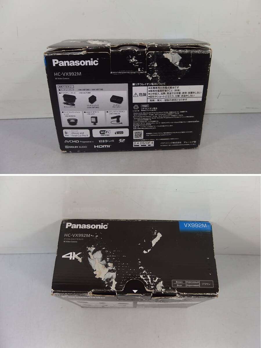 ◆未使用 Panasonic(パナソニック) トップエンド 4K デジタルビデオカメラ HC-VX992M ブラウン ライカレンズ/マルチアングルモニター
